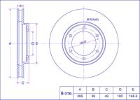 Диск тормозной TG-43512-26130/RN1304V*Ti•GUAR