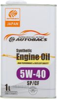 Масло синт. 5W40 AUTOBACS ENGINE OIL SYNTHETIC A00032431 (1л.) (SP/CF)