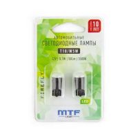 Лампа 12-1 Вт., T10 LED W5W 5500К FIREFLY, холодный белый, комплект 2 шт.* MTF LIGHT (ИМПОРТ)