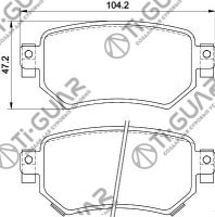 Тормозные колодки TG-0673/PN0673* Ti·GUAR