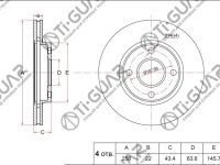 Диск тормозной TG-1522230/RN1109V*Ti•GUAR