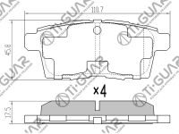 Тормозные колодки TG-5814/PN5814* Ti·GUAR