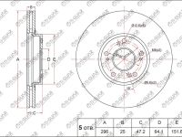 Диск тормозной TG-45251-TL1-G00/RN1408V*TI-GUAR