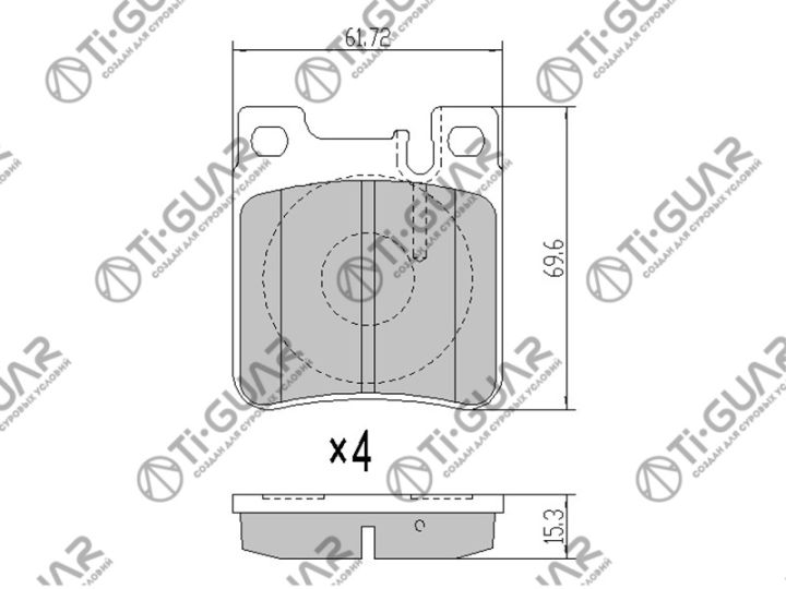 Тормозные колодки TG-1123/PN0030W* Ti·GUAR Тормозные колодки TG-1123/PN0030W* Ti·GUAR